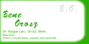 bene orosz business card